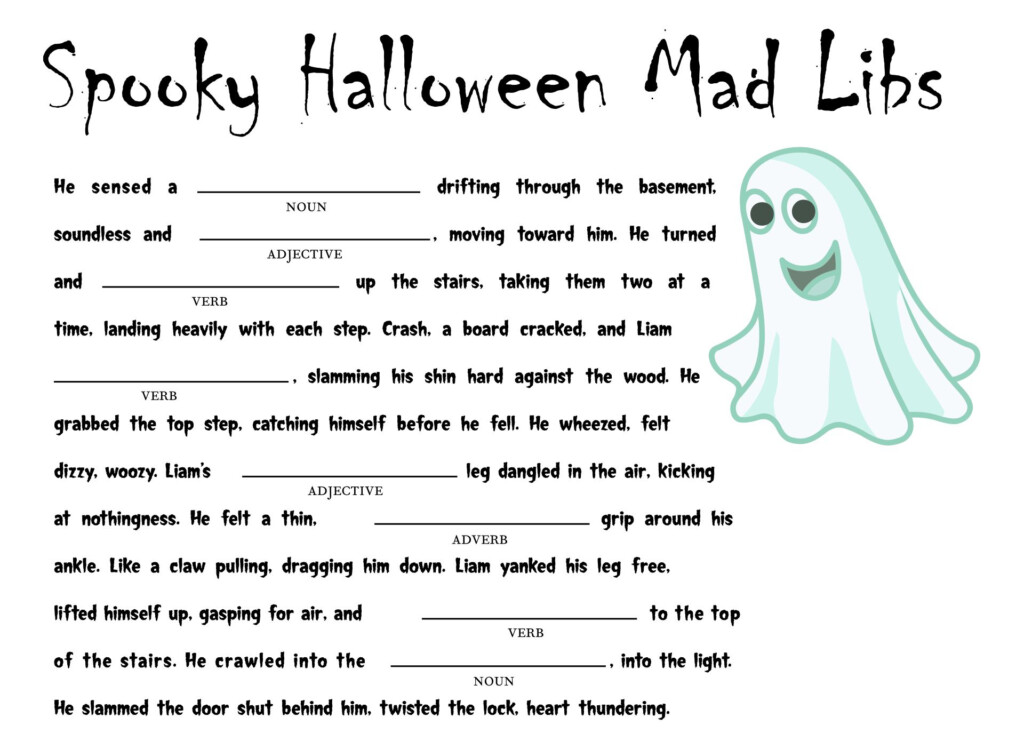 10 Best Adult Halloween Mad Libs Printable Printablee