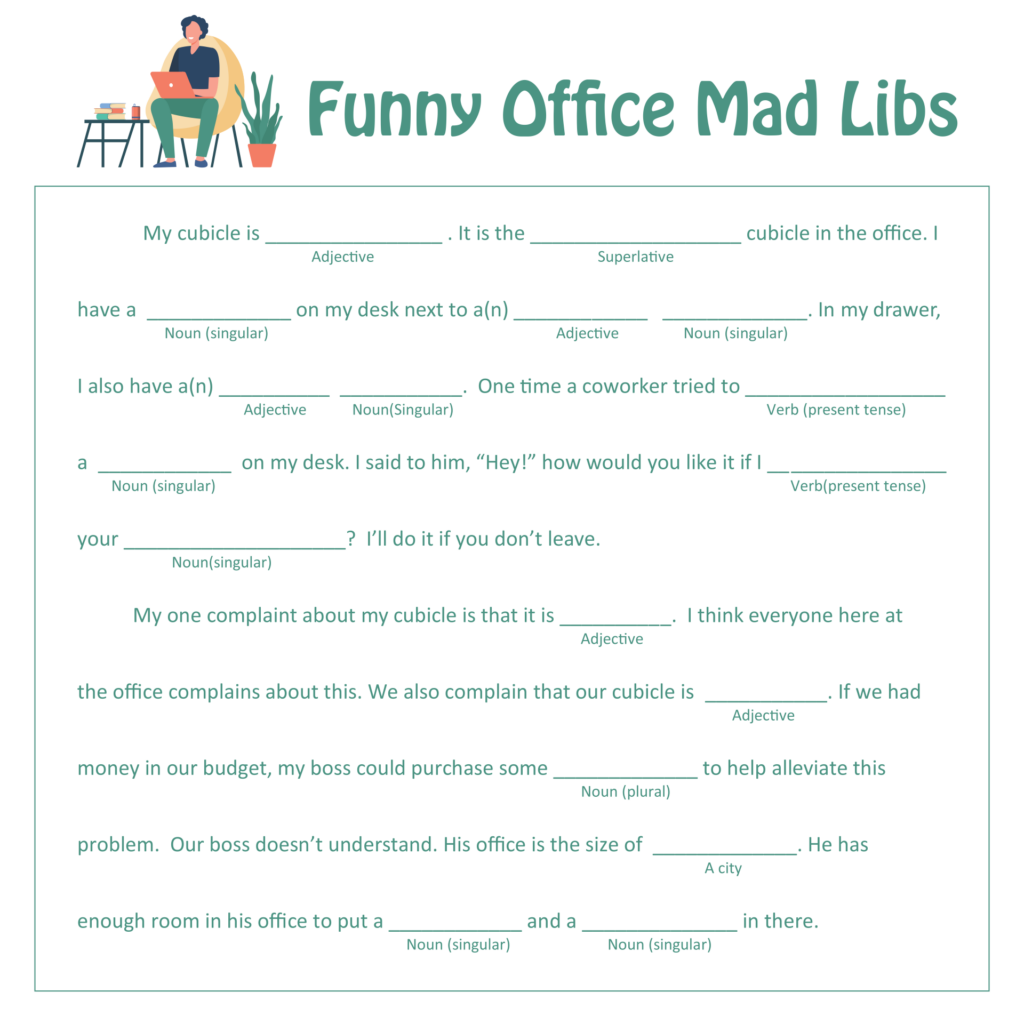10 Best Office Mad Libs Printable Printablee