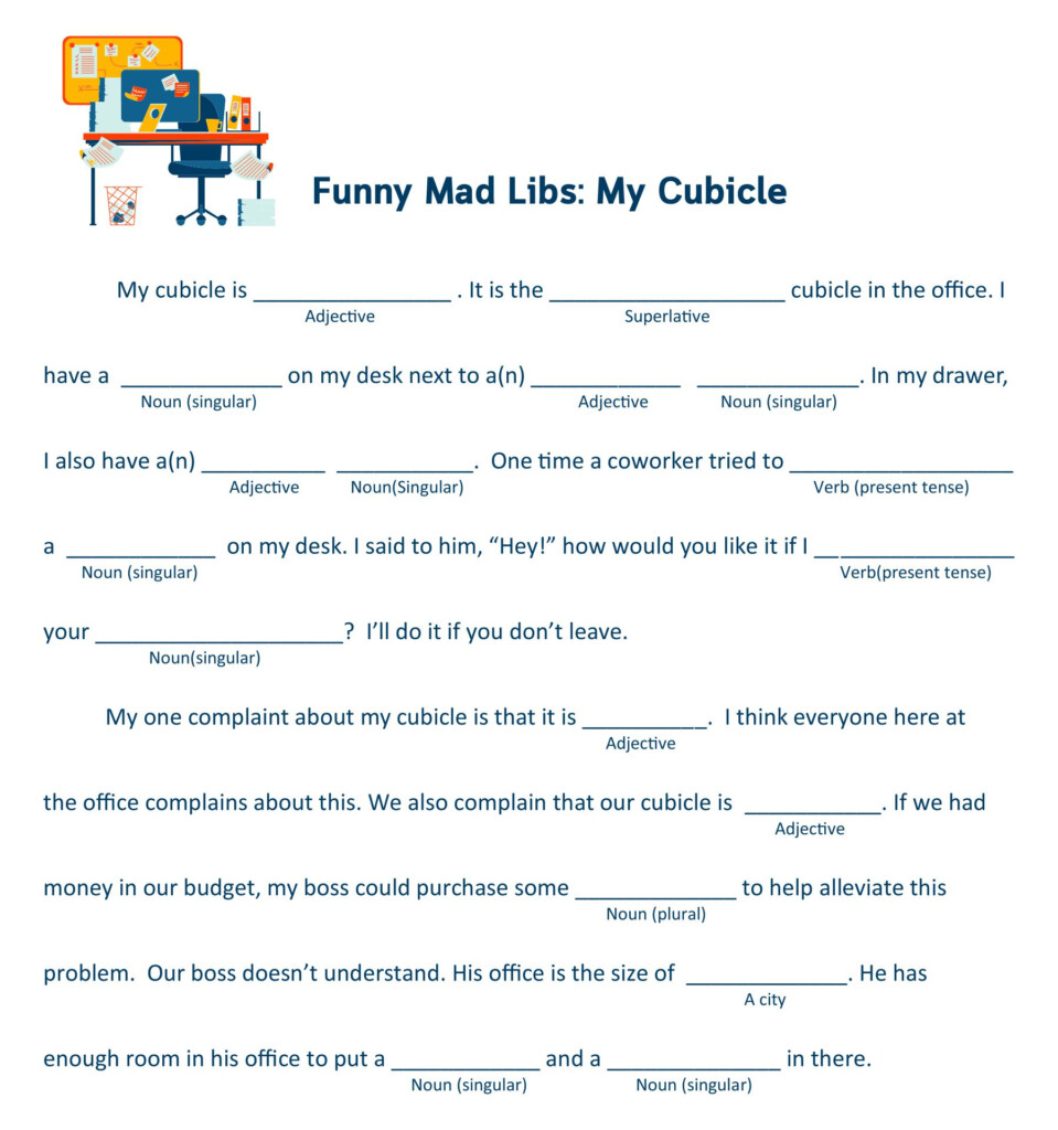 10 Best Office Mad Libs Printable Printablee