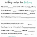 30 Happy Birthday Mad Libs Printable In 2020 Funny Birthday
