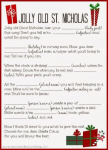 31 Free Christmas Printables Christmas Mad Libs Christmas