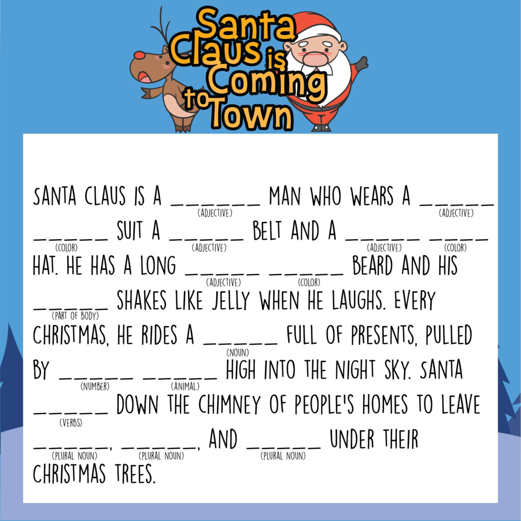 6 Best Night Before Christmas Mad Libs Printable Printablee