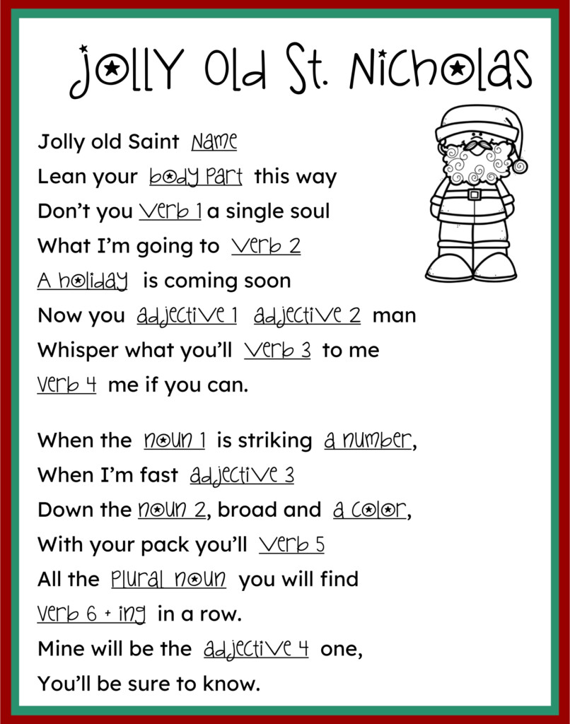 7 Best Christmas Mad Libs Printable Printablee