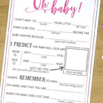 Baby Shower Mad Libs Printable Free Free Printable