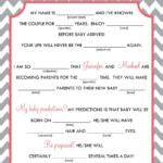 Baby Shower Mad Libs Printable Free Free Printable