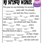 Birthday Wishlist Printable Mad Libs Woo Jr Kids Activities Kids