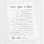 Bridal Shower Mad Libs Free Printable Modern MOH