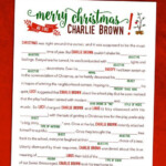 Christmas Mad Libs Charlie Brown Christmas Party Game Etsy