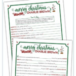 Christmas Mad Libs Charlie Brown Christmas Party Game Etsy In 2021