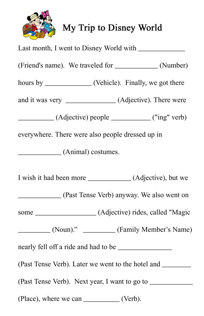 Click This Image To Show The Full size Version Funny Mad Libs 