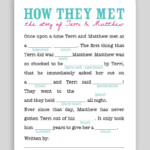 DIY Printable Wedding Mad Libs 25 00 Via Etsy Wedding Mad Libs