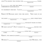 DIY Printable Wedding Mad Libs Card Reception Guest Libs Wedding