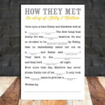 DIY Printable Wedding Mad Libs Wedding Mad Libs Wedding Printables