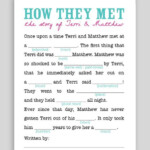 DIY Printable Wedding Mad Libs Wedding Mad Libs Wedding Reception