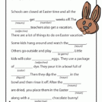 Easter Madlib 2 Easter Writing Easter Language Arts Mad Libs