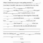 Free Mad Lib Template Free Printable Wedding Mad Libs POPSUGAR