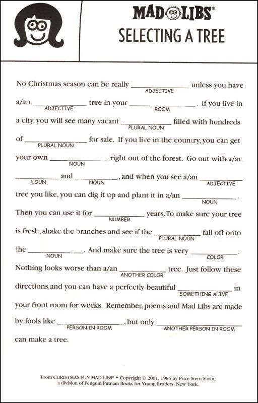 Free Mad Libs Printable Worksheets Worksheets Master