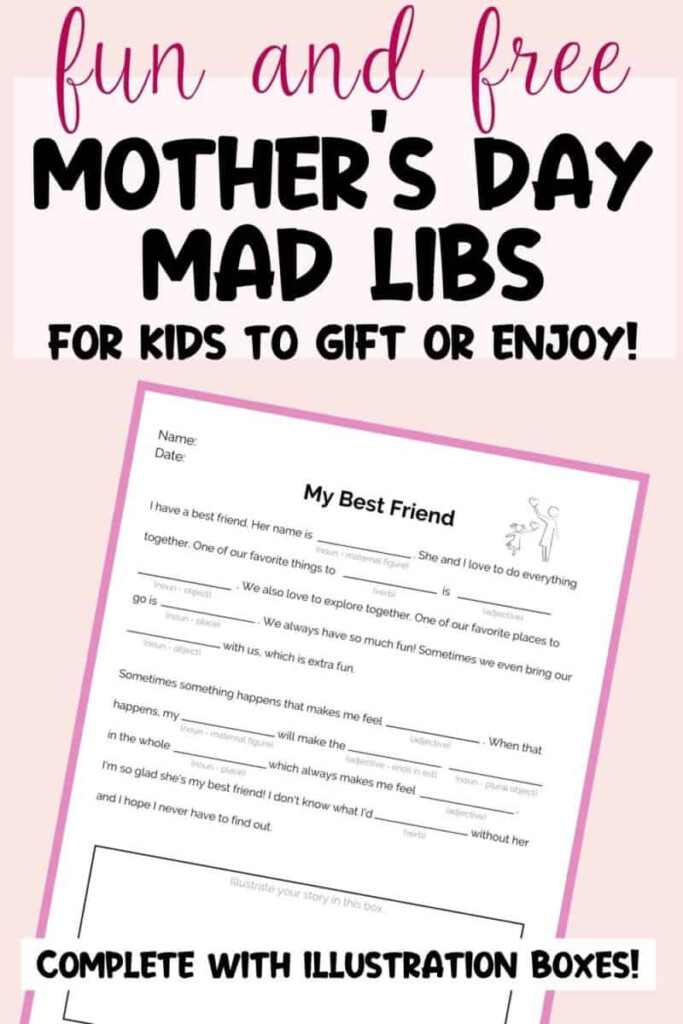 Free Mother s Day Mad Libs Printable Hess Un Academy