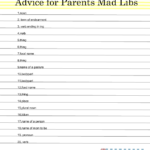 Free Printable Baby Shower Mad Libs Advice For The Parents