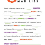 Free Printable Mad Libs For Middle School Students Free Printable