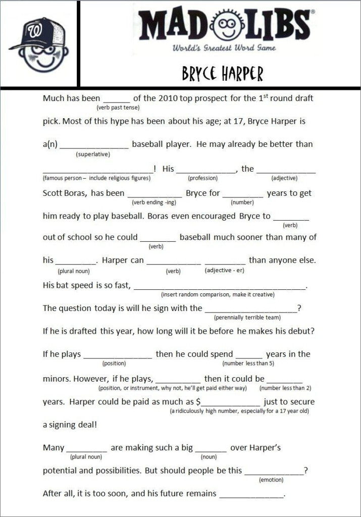 Free Printable Mad Libs For Tweens Free Printable