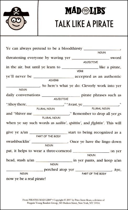 Free Printable Mad Libs Worksheets For Adults Learning How To Read