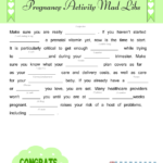 Free Printable Pregnancy Advice Mad Libs For Baby Shower