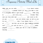Free Printable Pregnancy Advice Mad Libs For Baby Shower