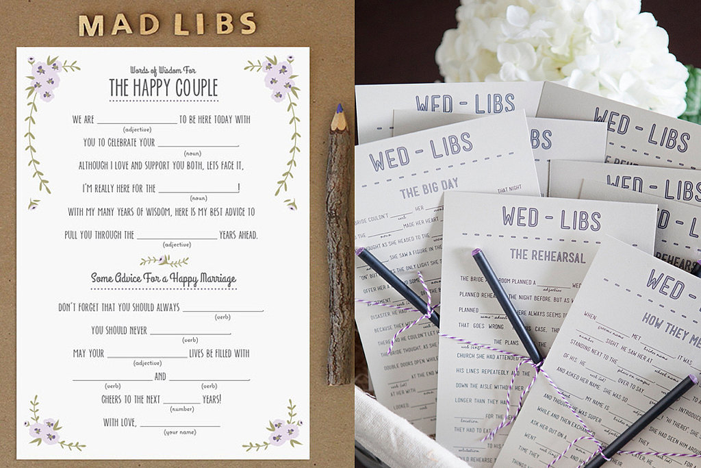 Free Printable Wedding Mad Libs POPSUGAR Smart Living