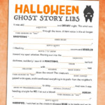 Halloween Mad Lib Printable Ghost Story Game For Kids Adults