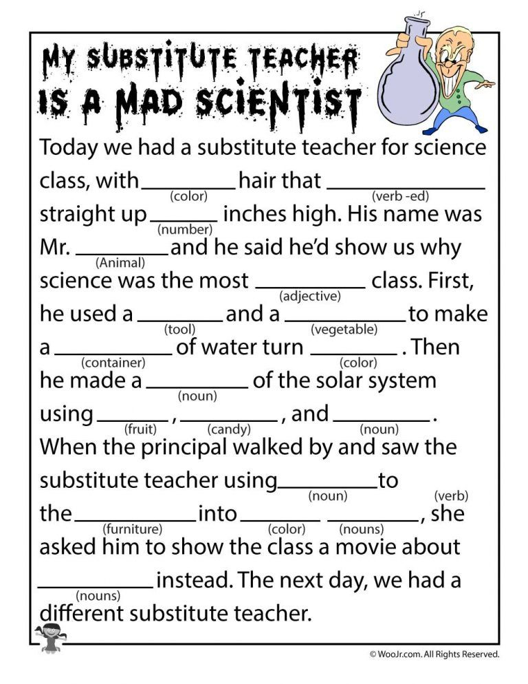 Halloween Mad Libs Woo Jr Kids Activities Halloween Mad Libs 