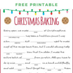 Holiday Baking Christmas Mad Libs Printable In 2020 Christmas Mad