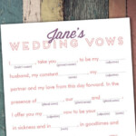 Items Similar To DIY Printable Mad Libs Write The Bride s Vows