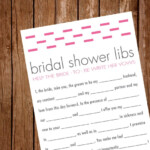 Items Similar To Printable Bridal Shower Game Mad Libs Write The