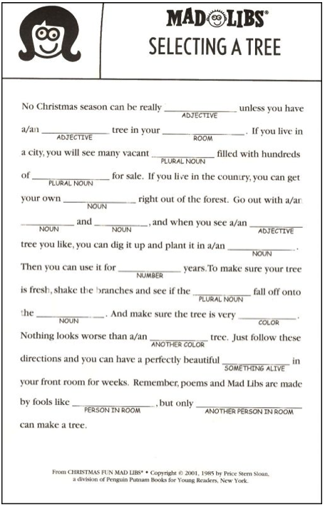 Mad Libs Christmas Mad Libs Funny Christmas Games Kids Mad Libs