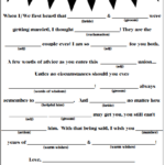 Mad Libs Printable For Wedding Or Engagement Party Via DIT O