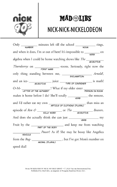Mad Libs Printables For Adults Printable Mad Libs For Adults Pdf Fill