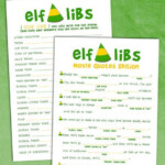 Message Christmas Mad Libs Holiday Party Games Elf Movie Party