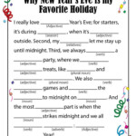 New Years Eve Holiday Mad Lib Woo Jr Kids Activities Printable