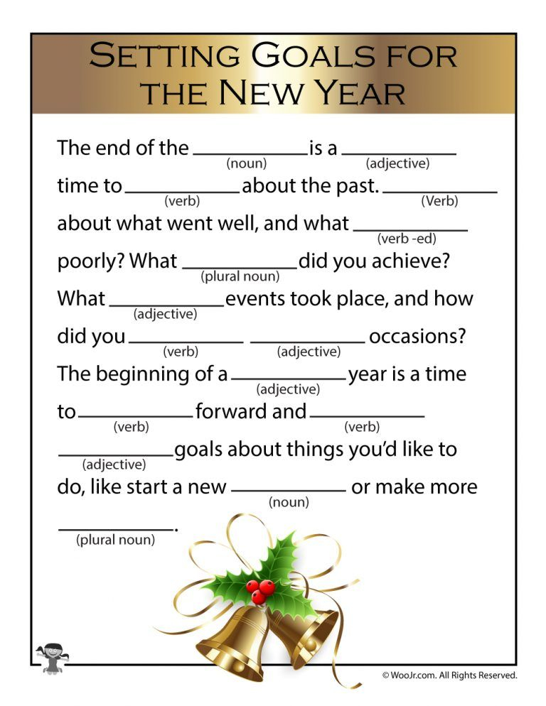 New Years Mad Libs Printable Games Woo Jr Kids Activities 