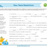 New Years Resolution Printable Mad Libs Mad Libs