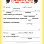 Party Simplicity Free Printable Emoji Graduation Party Mad Libs Card