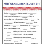 Printable 4th Of July Mad Libs For Kids Woo Jr Kids Activities