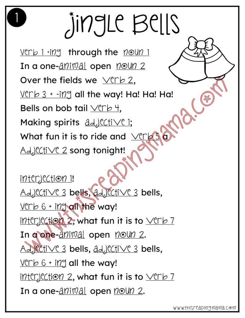 Printable Christmas Songs Mad Libs This Reading Mama Christmas Mad 