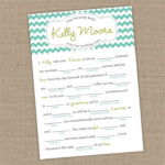 Printable Custom Bridal Shower Wedding Vows Mad Lib Pick Your Colors