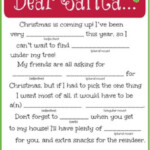 Printable Letter To Santa Madlib Christmas Mad Libs Santa Letter