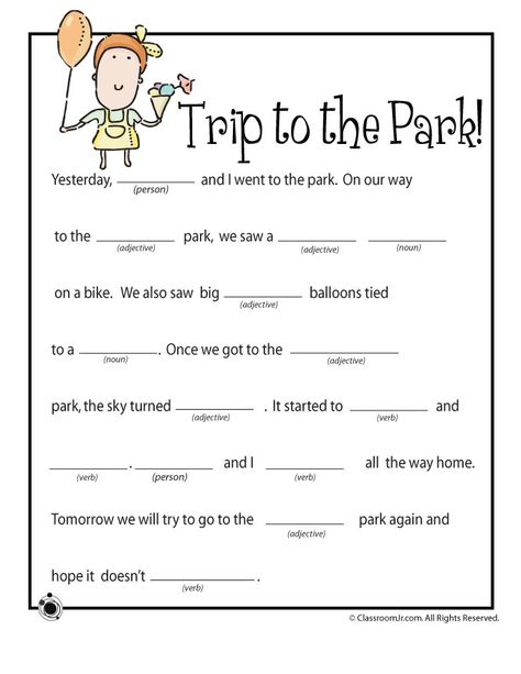 Printable Mad Libs It s A Fun Way For Kids To Learn Nouns verbs Etc 