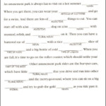 Summer Mad Libs For Kids Printable First Grade Tedy Printable Activities