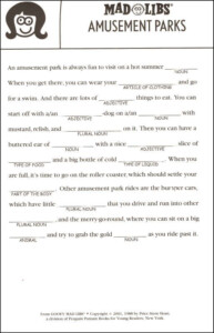 Summer Mad Libs For Kids Printable First Grade Tedy Printable Activities