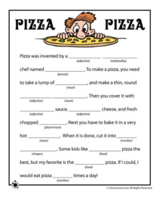 Summer Mad Libs Pizza Pizza Funny Mad Libs Classroom Jr Kids Mad